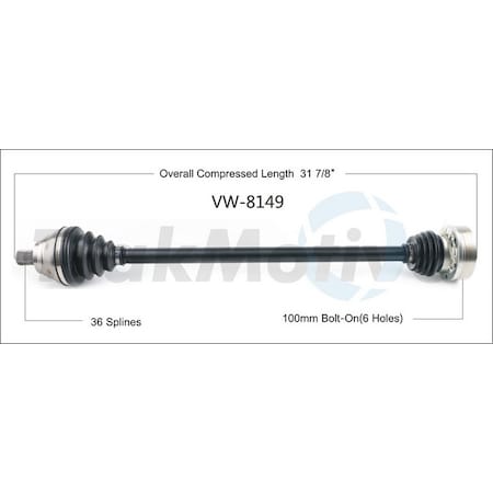 Surtrack Axle Cv Axle Shaft, Vw-8149 VW-8149